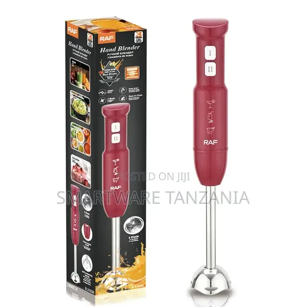 Raf Immersion Blender 500w R.3103r 13000rpm Handheld Stick Red