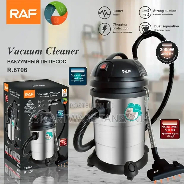 Raf R.8706 3000w Wet Dry Vacuum Cleaner Quiet 80db Motor