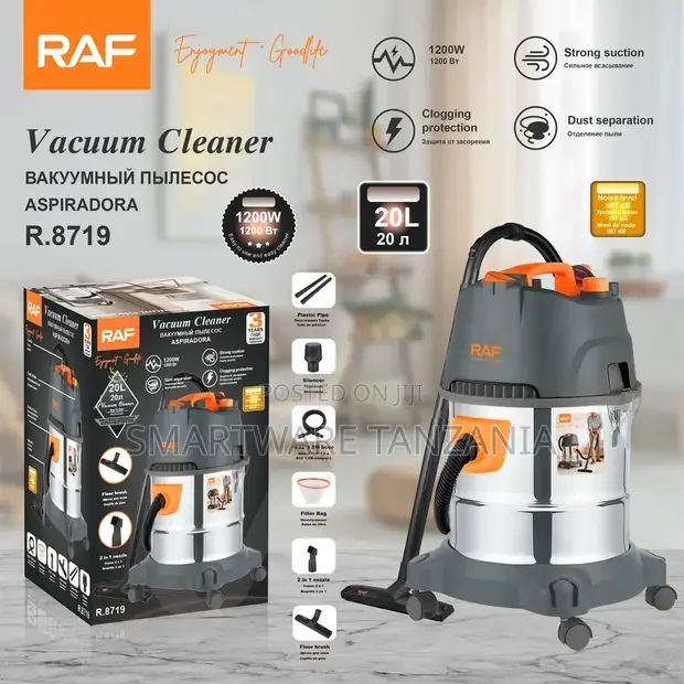 Raf R.8719 20l 1200w Wet Dry Vacuum Cleaner Strong Suction