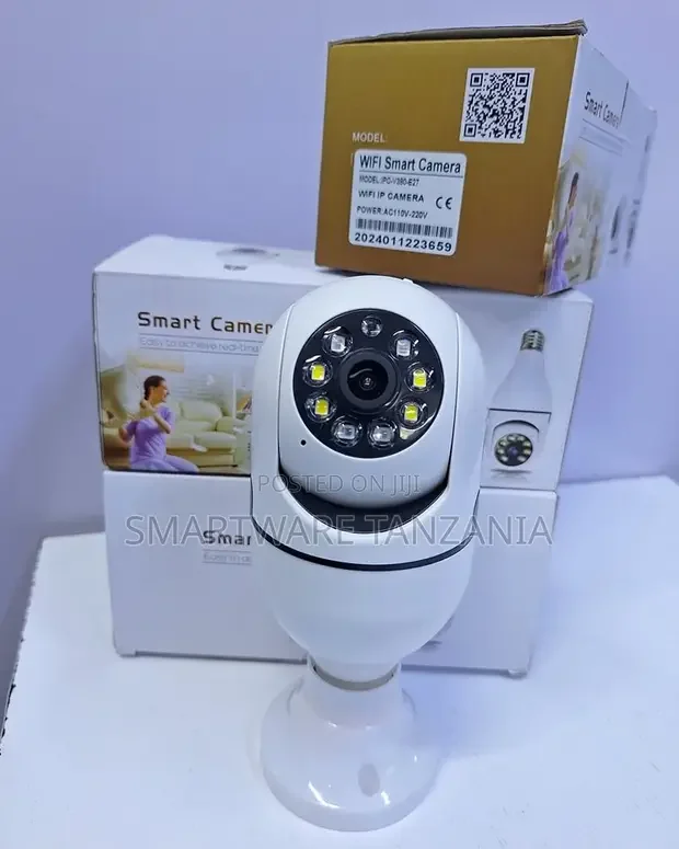 Smart PTZ Wifi 5MP Bulb Camera Built-in Mic Speaker, Motion