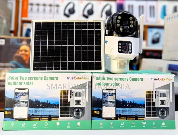 Solar Dual Lens Security Camera Wifi PTZ True Color Night Vision