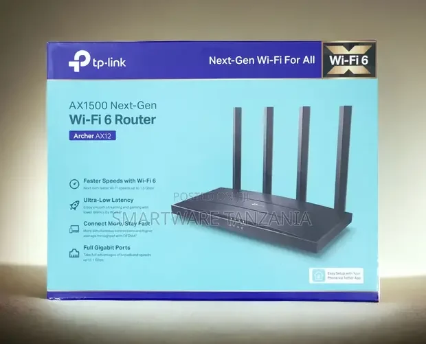 Tp-Link Archer Ax12 Ax1500 Wi-Fi 6 Router Full Gigabit Ports