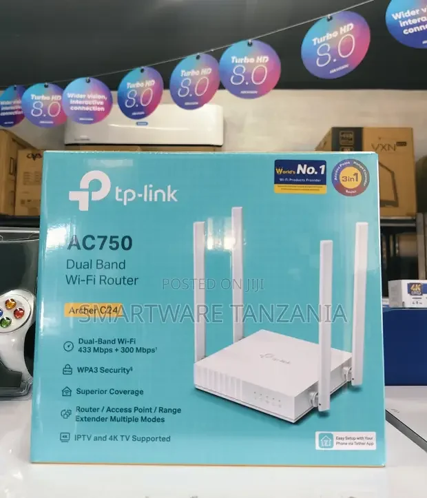 Tp-Link Archer C24 Ac750 Dual Band Wi-Fi Router 3-in-1 Mode