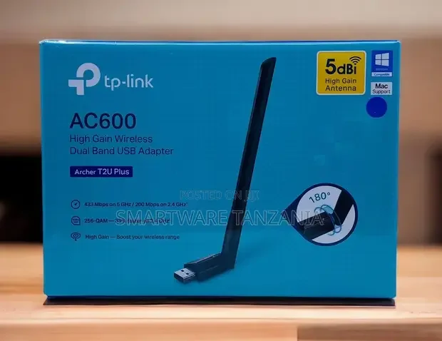 Tp-Link Archer T2u Plus Ac600 High Gain Dual Band Usb Adapter