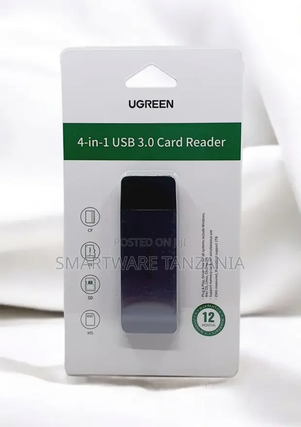 Ugreen 4-in-1 Usb 3.0 Card Reader Cf Tf Sd Ms For Photographers