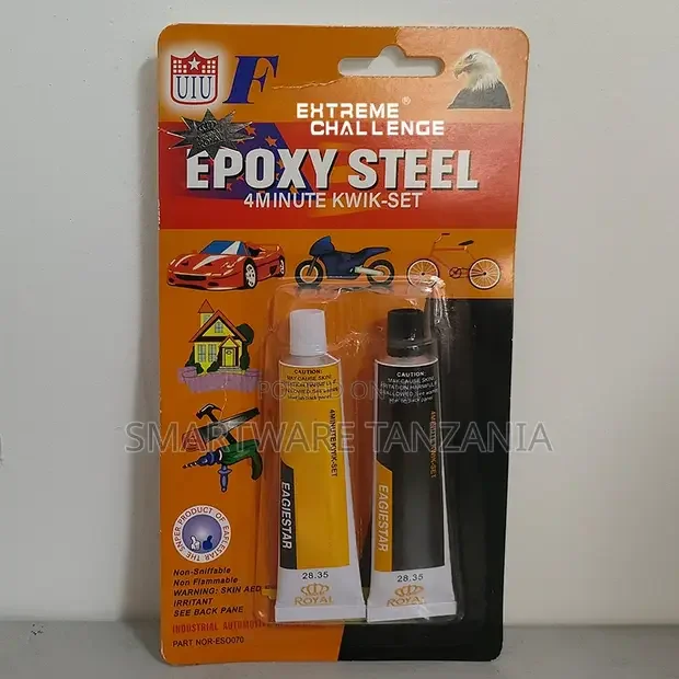 Uiu Epoxy Steel 4 Minute Kwik-set Ab Adhesive 2-part Glue