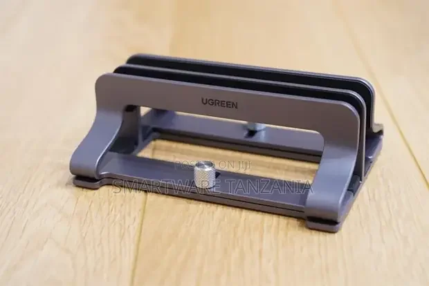 Vertical Laptop Holder  2-Slot Desk Space Saving Organizer Stand