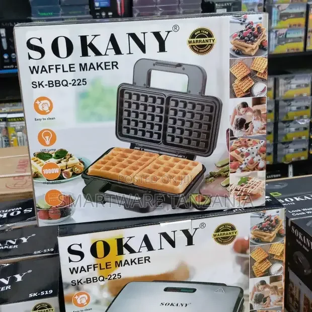 Waffle Maker  Heavy Nonstick Heating Plate  Handle Lock