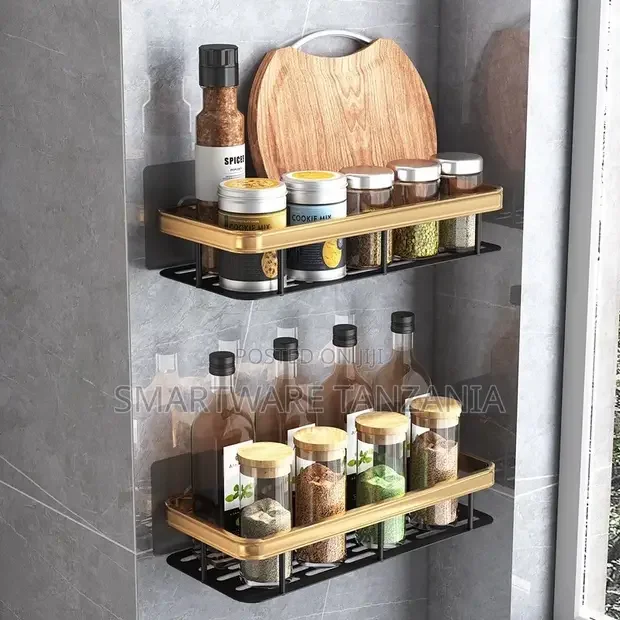 Wall Mounted Spice Rack, Kitchen Spice Jars Rack Organisers