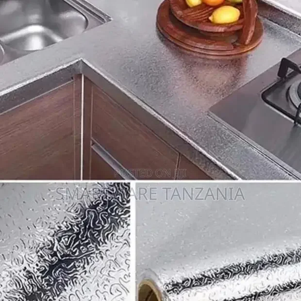 Wallpaper Stickers Kitchen Aluminum Foil Stickers Oil Proof