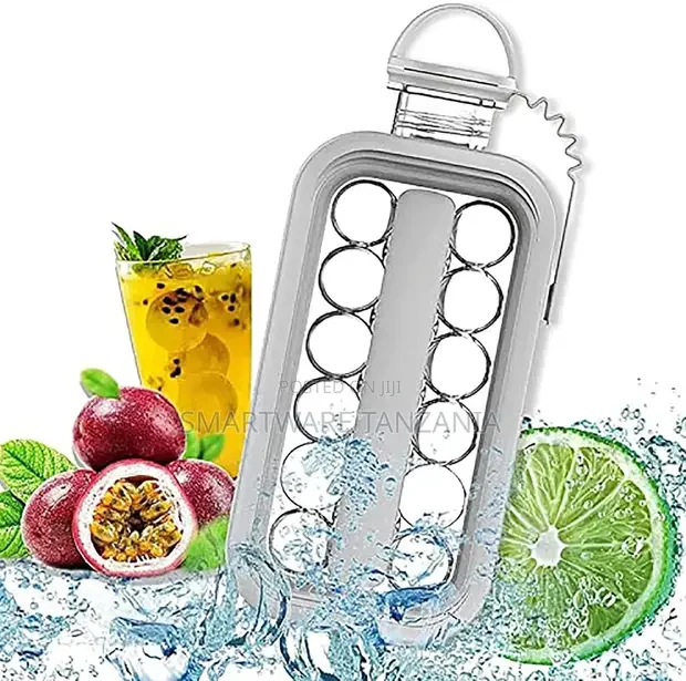 Water Bottle 2 In 1 Ice Ball Maker Portable Creative Cubic