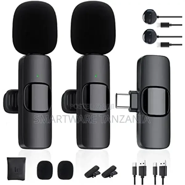Wireless Microphone, Type-C Port Plug and Play Clip-on Mic