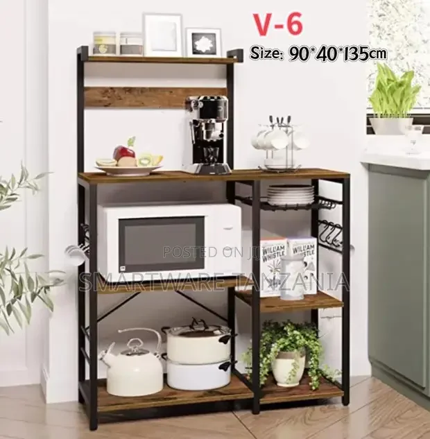 Wooden Kitchen Home Office Storage Organizer Rack Shelf