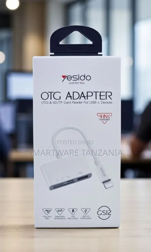 Yesido Gs12 Lightning 4 In 1 Otg Sd Tf Usb3.0 Card Reader