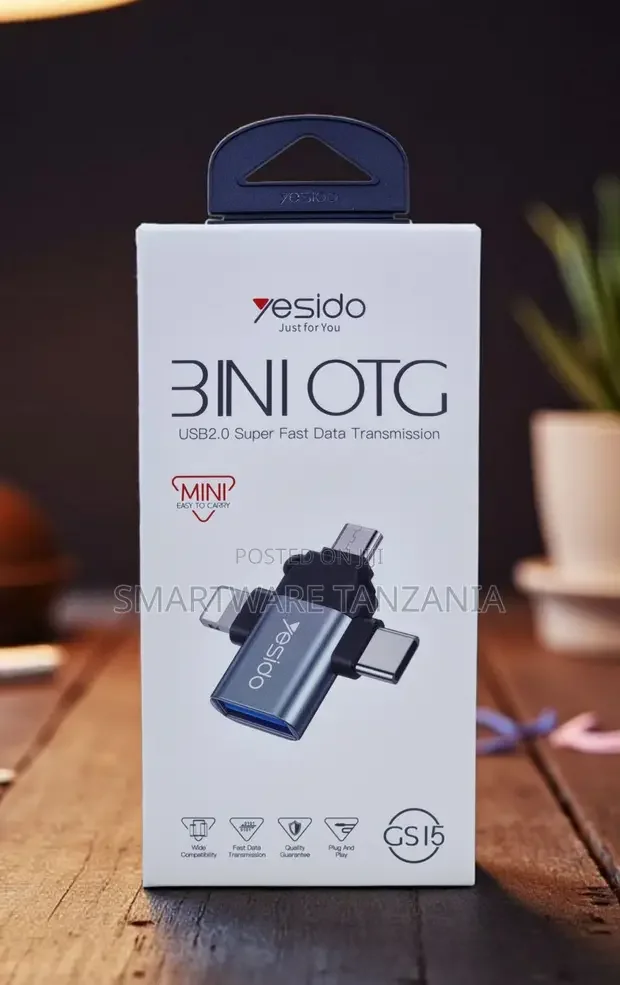 Yesido Gs15 3 in 1 Otg Adapter Lightning Micro Usb Type-C