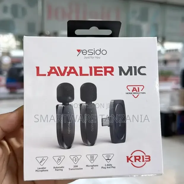 Yesido Kr13 Dual Wireless Lavalier Mic for Pro Recording