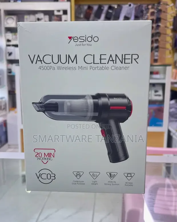 Yesido Vc03 Cordless Handheld Vacuum Cleaner 4500pa Car and Home